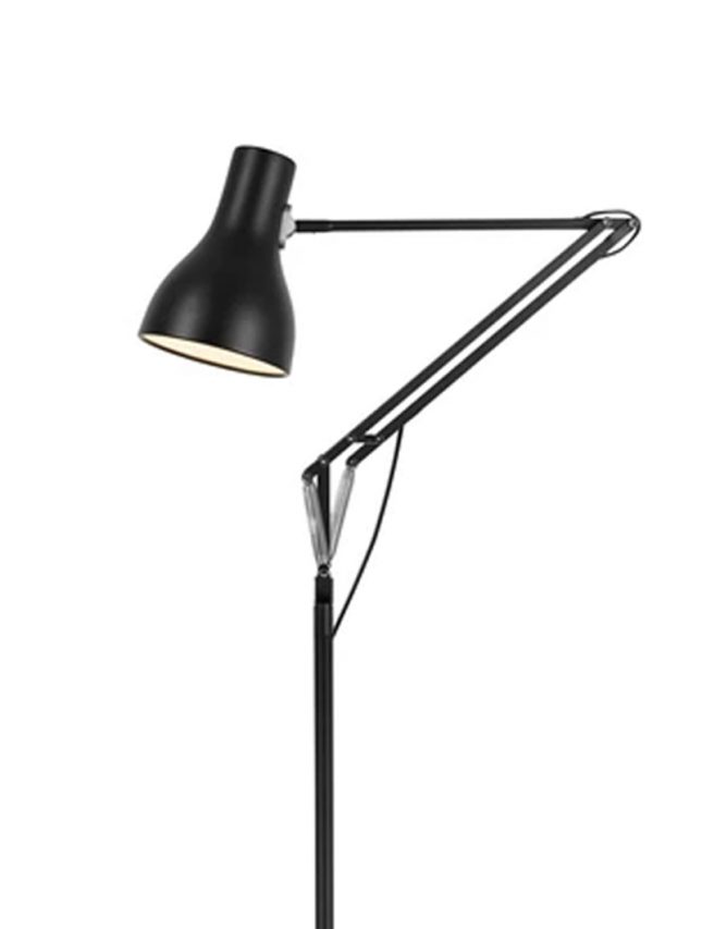 Anglepoise Type 75 Jet Black Floor Lamp, 2 Arm Apex Floor Lamp