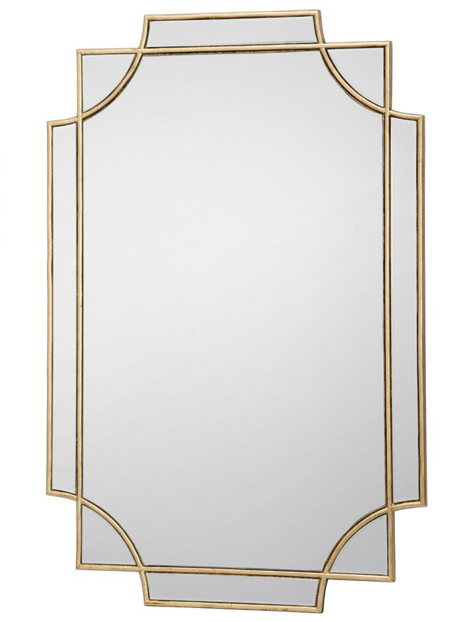 Dar Guapo Regency Style Rectangle Mirror with Gold Details