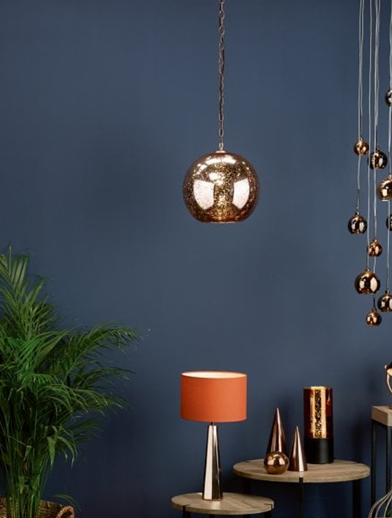 Speckle Electro Plated Copper Pendant Amos Lighting + Home