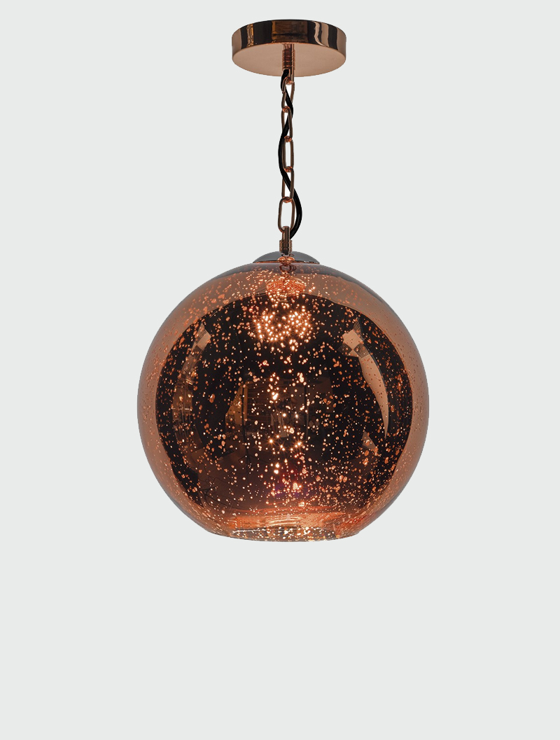 Speckle Electro Plated Copper Pendant Amos Lighting + Home
