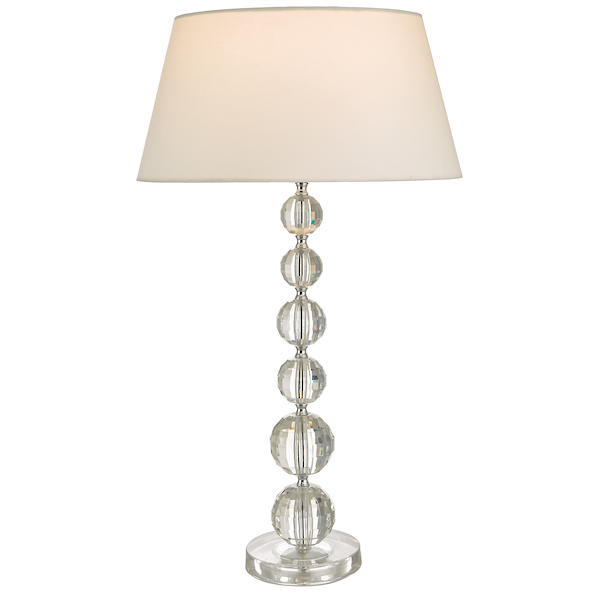 Dar Epona Table Lamp Clear With Shade, Floor Lamps With Acrylic Shade Uk